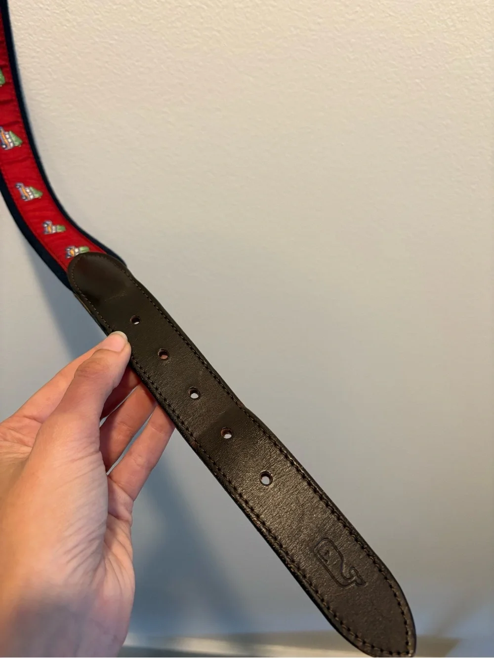Vineyard Vines || Christmas Tree Trucks Belt Red 36